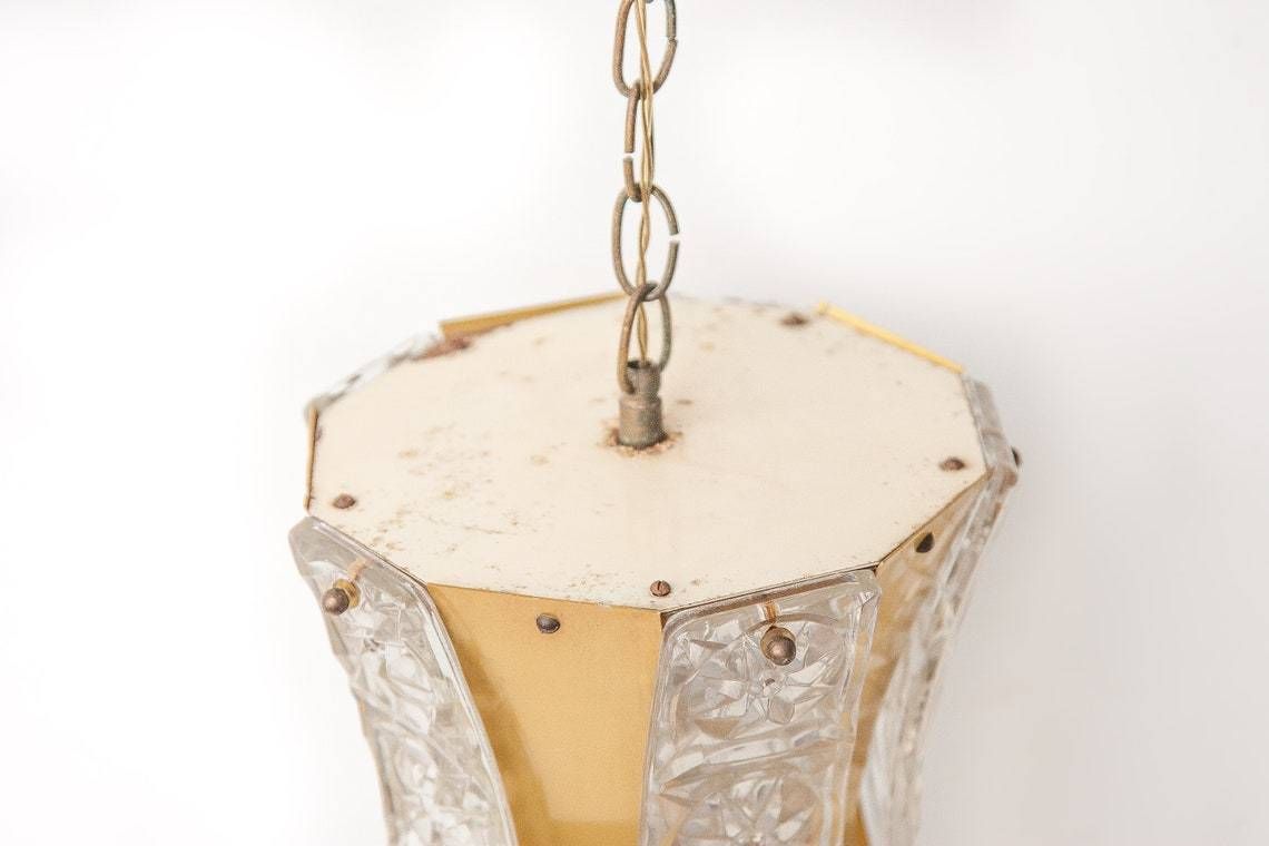 Vintage Suspension  Glass Suspension  Brass Suspension  Glass And Brass Chandelier  Interior Décor  Vitrika Ceiling Lamp Style  During Light photo vinterior