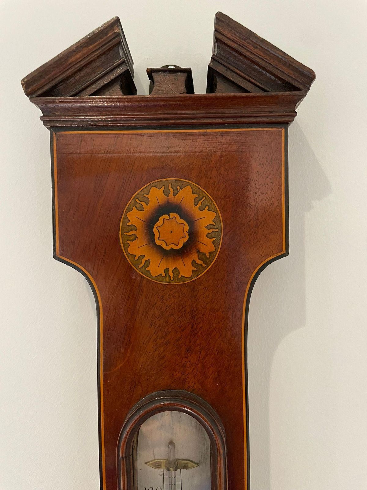Antique George III Quality Mahogany Banjo Barometer photo buy