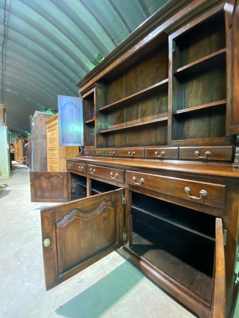 High Quality Reproduction Antique George III Style Solid Oak Welsh Dresser photo vinterior