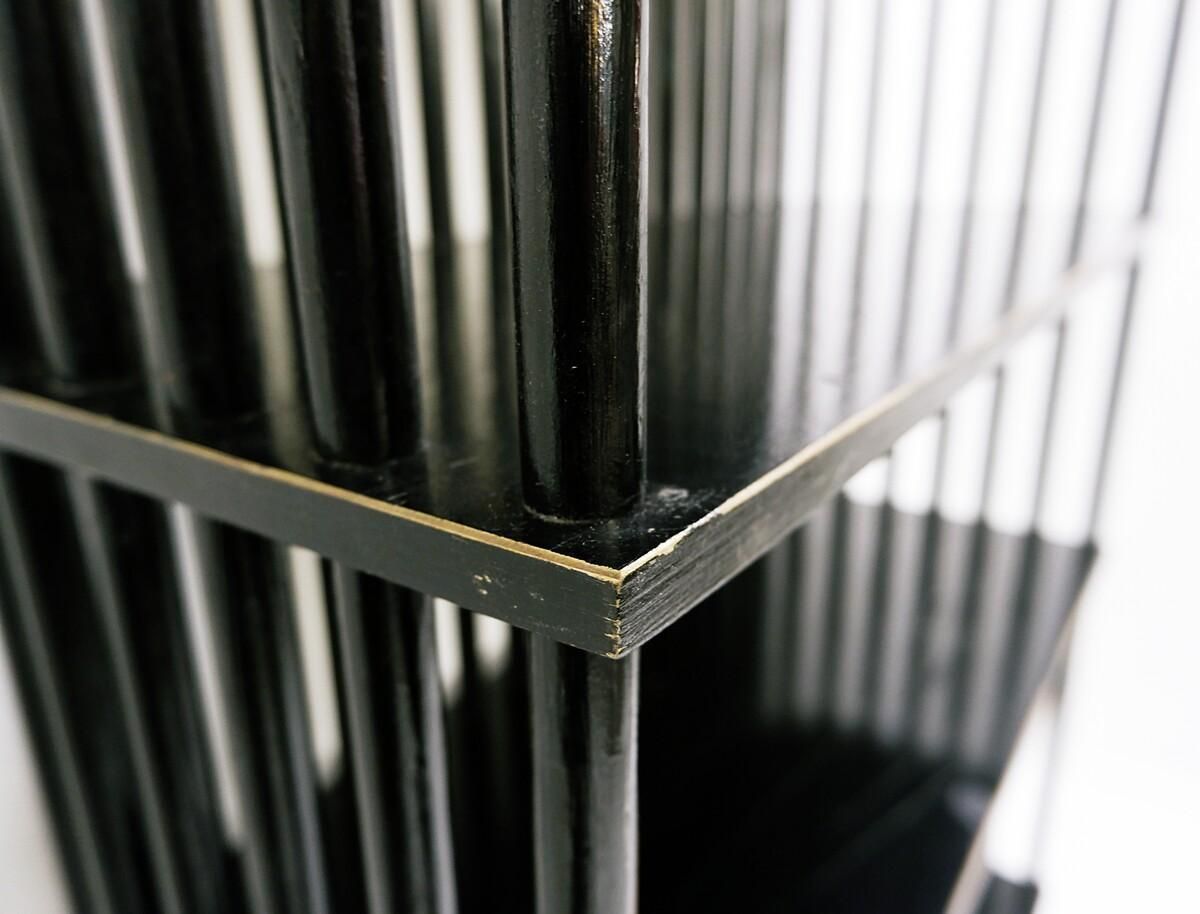 Secessionist Austro Hungary Black Lacquered Wooden Shelf photo vinterior