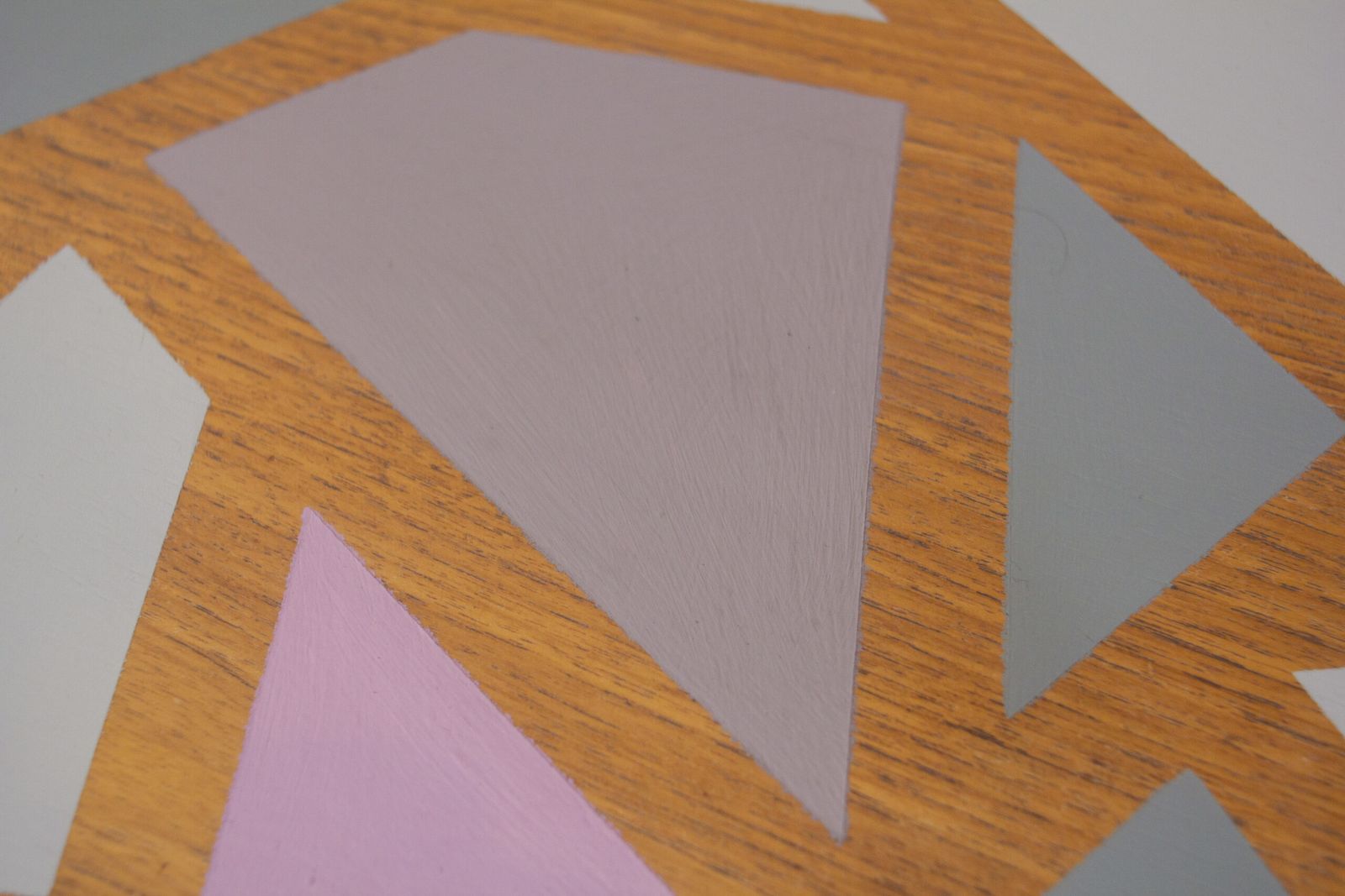 Midcentury Gplan Quadrille Nest Of Tables – Pink Geometric Handpainted Design (Small) photo 205.0
