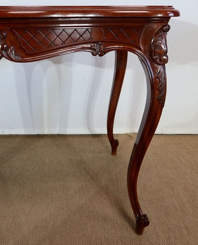 photo furniture Middle Table In Solid Mahogany, Louis XV Style, 19th Century
