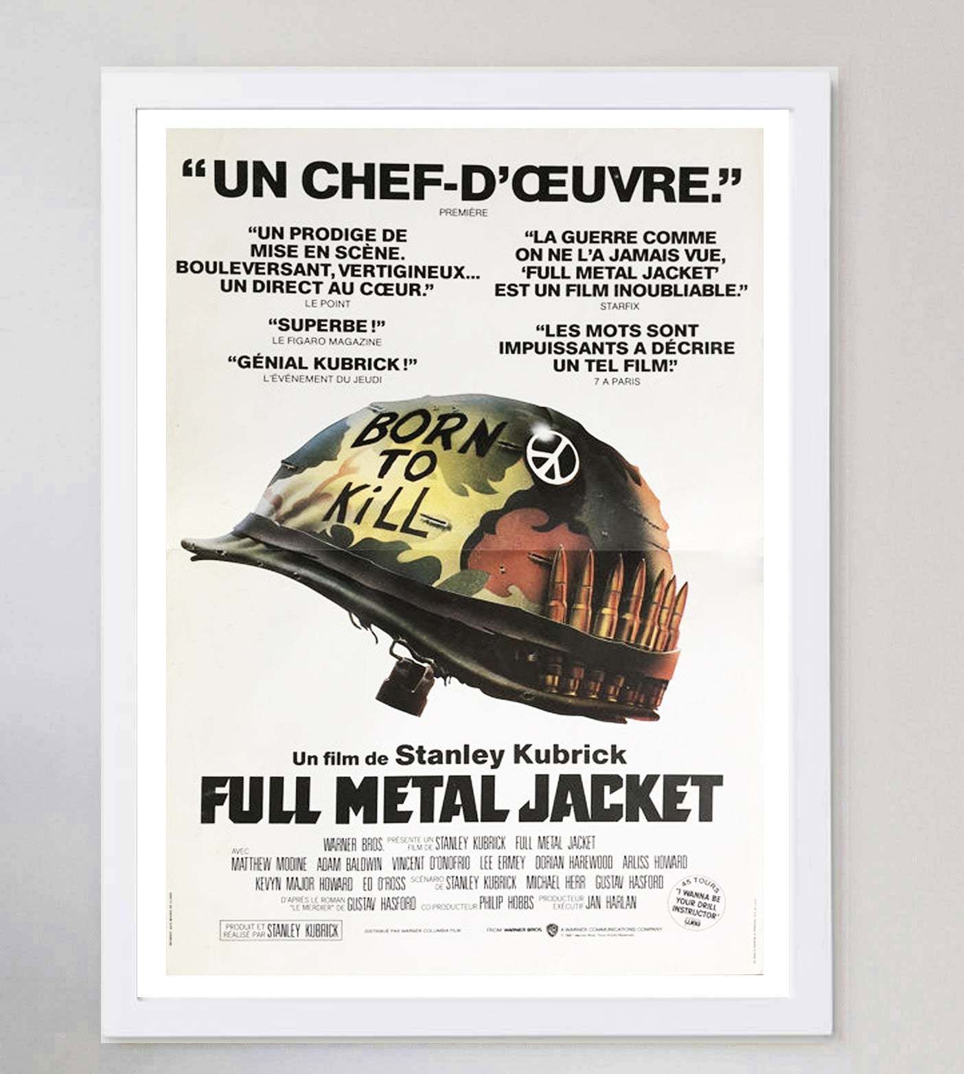 Full Metal Jacket (French) Original Vintage Poster By Philip Castle photo for sale