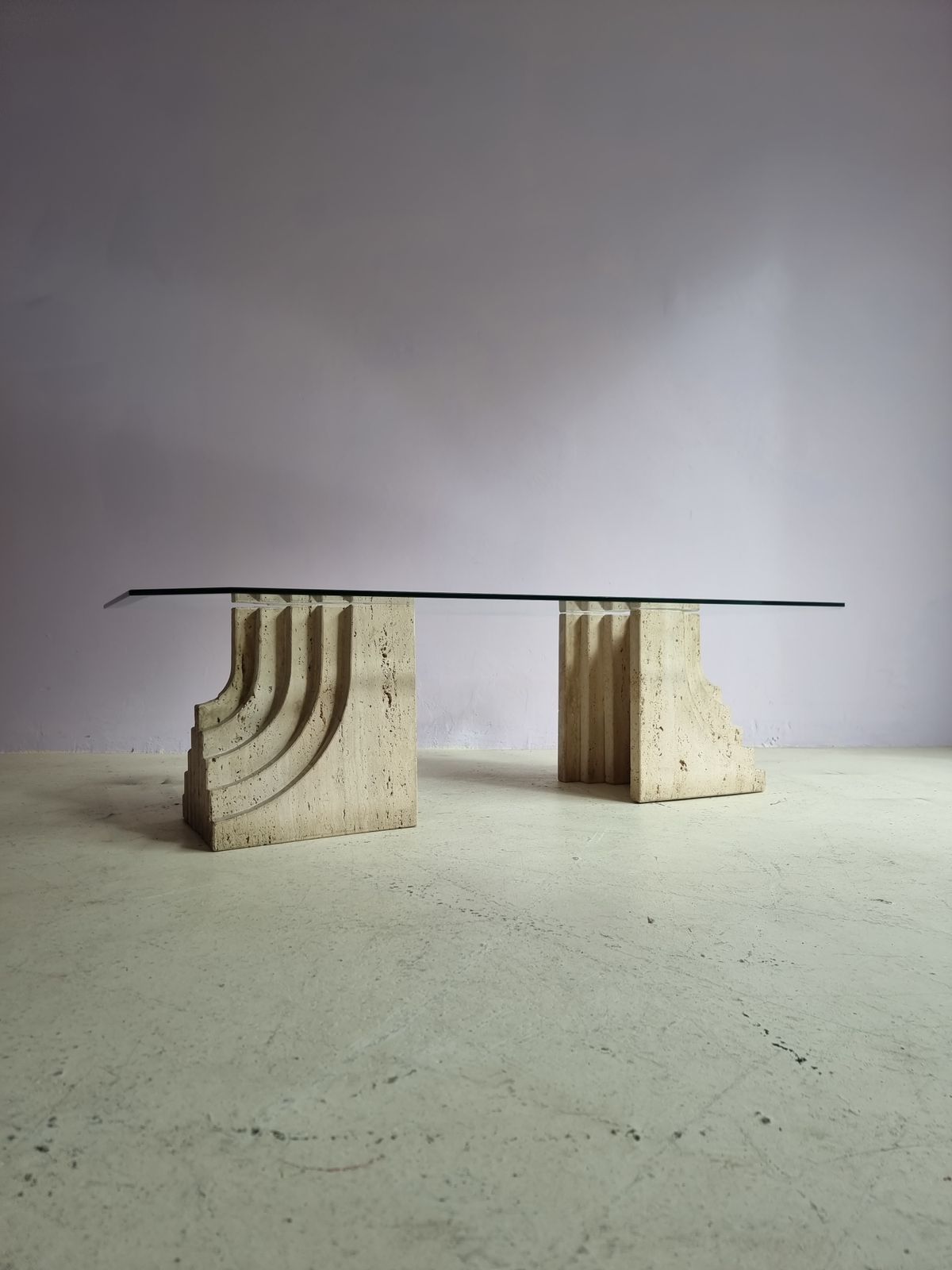 Scarpa Style Travertijn Salontafel photo furniture