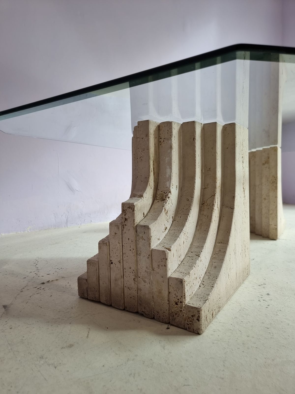 Scarpa Style Travertijn Salontafel photo 2046.0