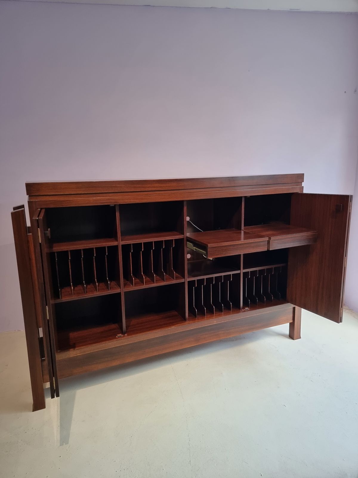 Furniture Very Rare Emiel Veranneman Brutalist Stero Cabinet photo