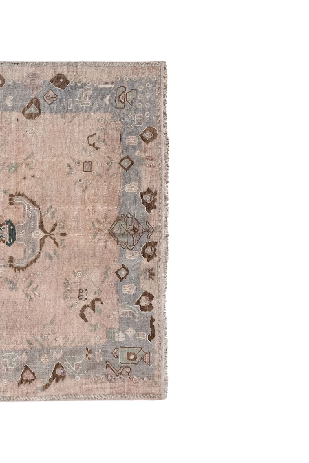 photo for sale Vintage Floral Turkish Karapinar Rug 5'1" X 8'4"