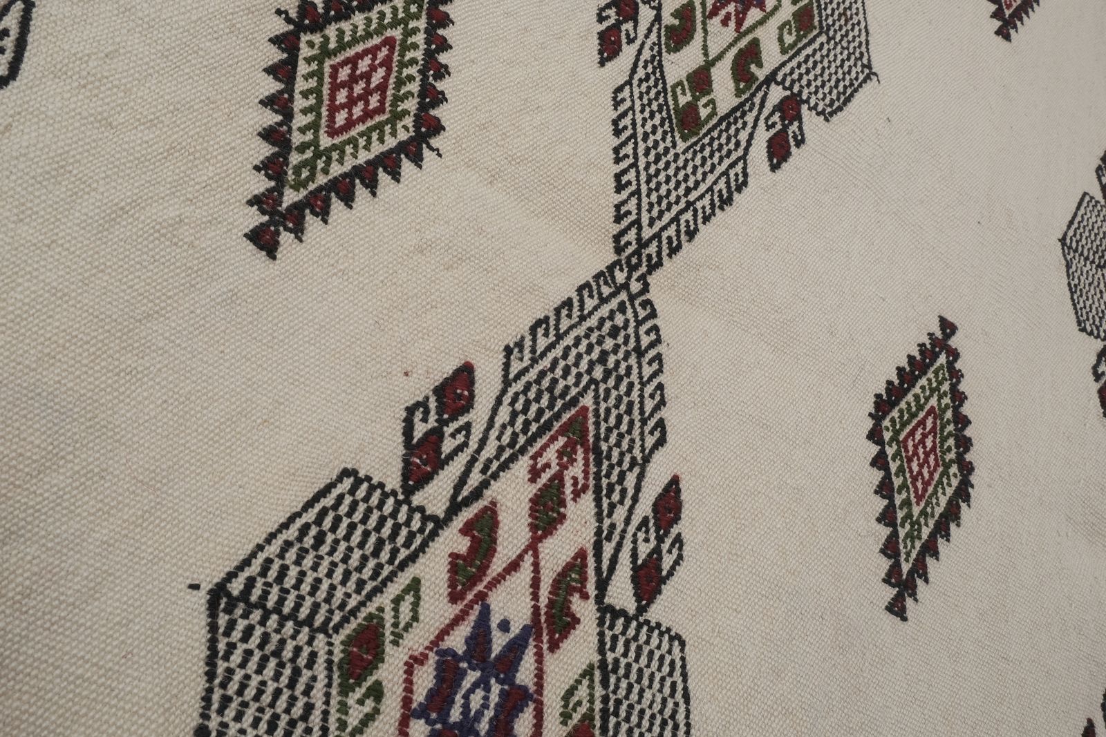 Textiles Handwoven Turkish Kilim Rug Area  3' X 6'11"| photo