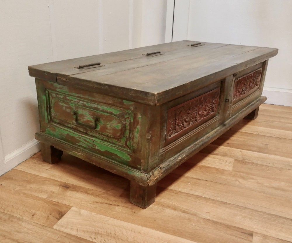 Folk Art Painted Storage Chest, photo Furniture