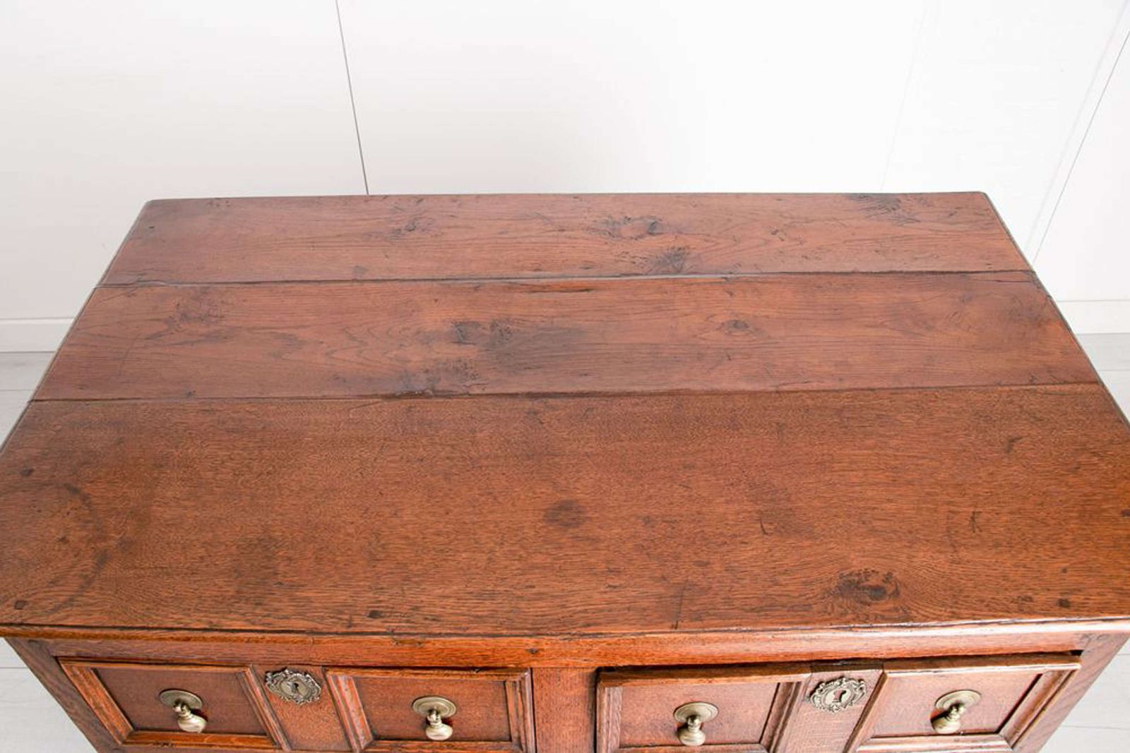 Antique English William And Mary Period Oak Chest C.1690 photo furniture