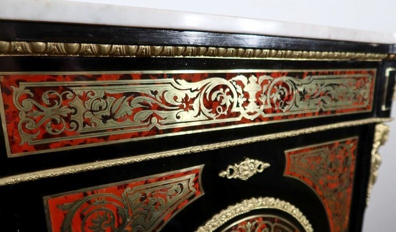 photo furniture Furniture Between Two In Marquetry "Boule", Napoleon III Period Mid 19th Century