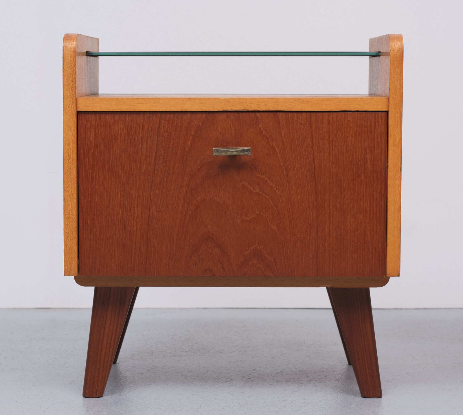 Two Teak Nightstands Dutch 1960s photo for sale
