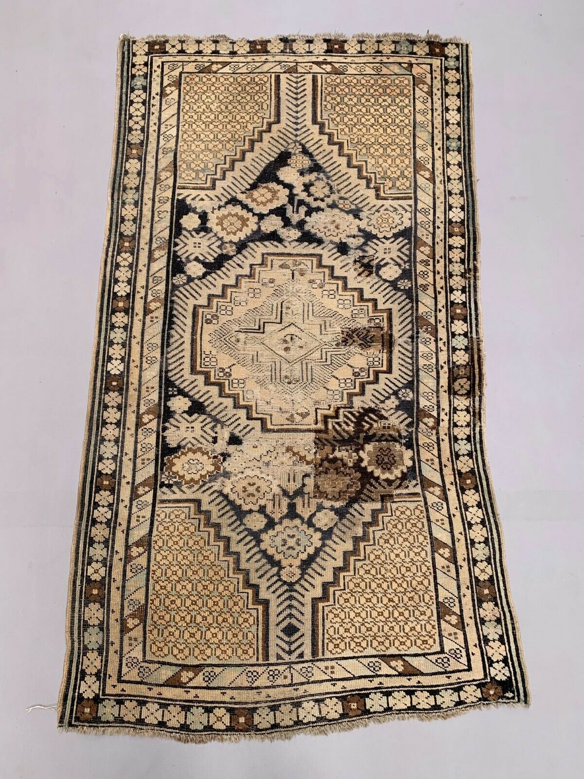 Vintage Shirvan Rug 175x97 Cm, Medium, Tribal Oriental Carpet Truly Shabby Chic photo furniture