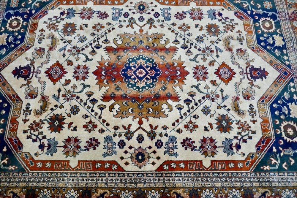 A Beautiful Traditional Tree Of Life Silk Rug photo for sale