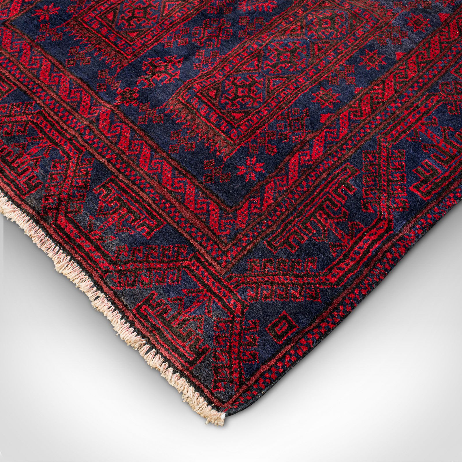 Textiles Vintage Decorative Baluchi Rug, Middle Eastern, Hall, Lounge Carpet, Circa 1930 photo