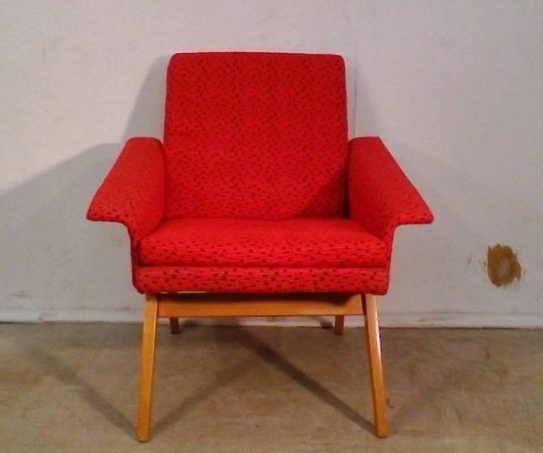 Miroslav Navratil Upholstery Armchair Czech Republic, 1958 photo for sale