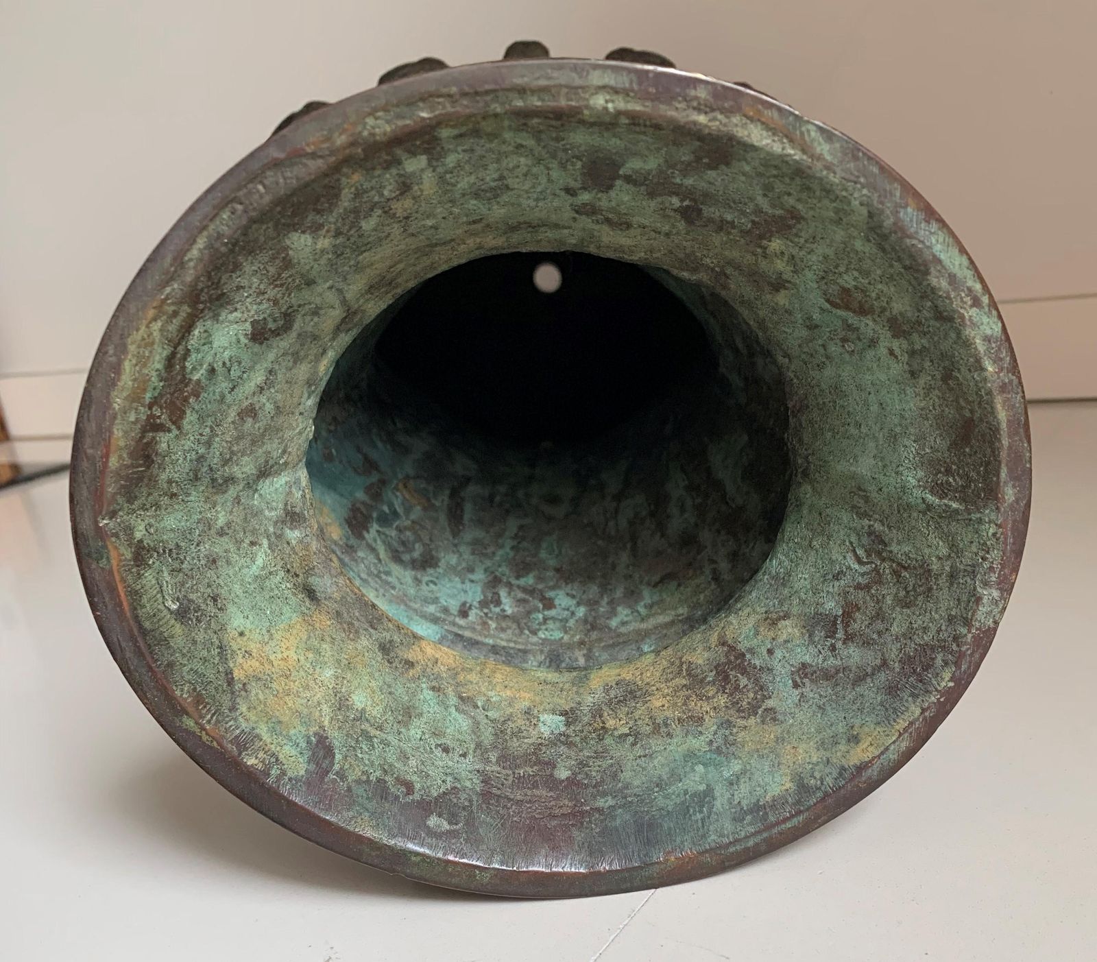Chinese Archaistic Bronze Vase, Circa 1900 Shang Dynasty Style Gu Vessel photo buy