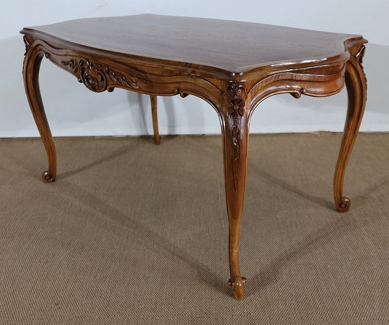 Furniture Living Room Table In Solid Walnut In The Style Of Louis XV, Early 20th Century photo