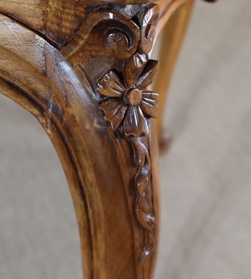 photo vinterior Living Room Table In Solid Walnut In The Style Of Louis XV, Early 20th Century