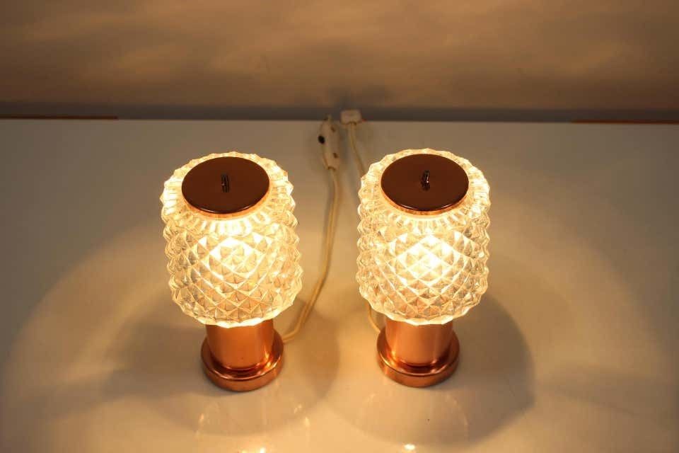1970s Pair Of Copper Table Lamps By Kamenický šenov, Czechoslovakia photo buy