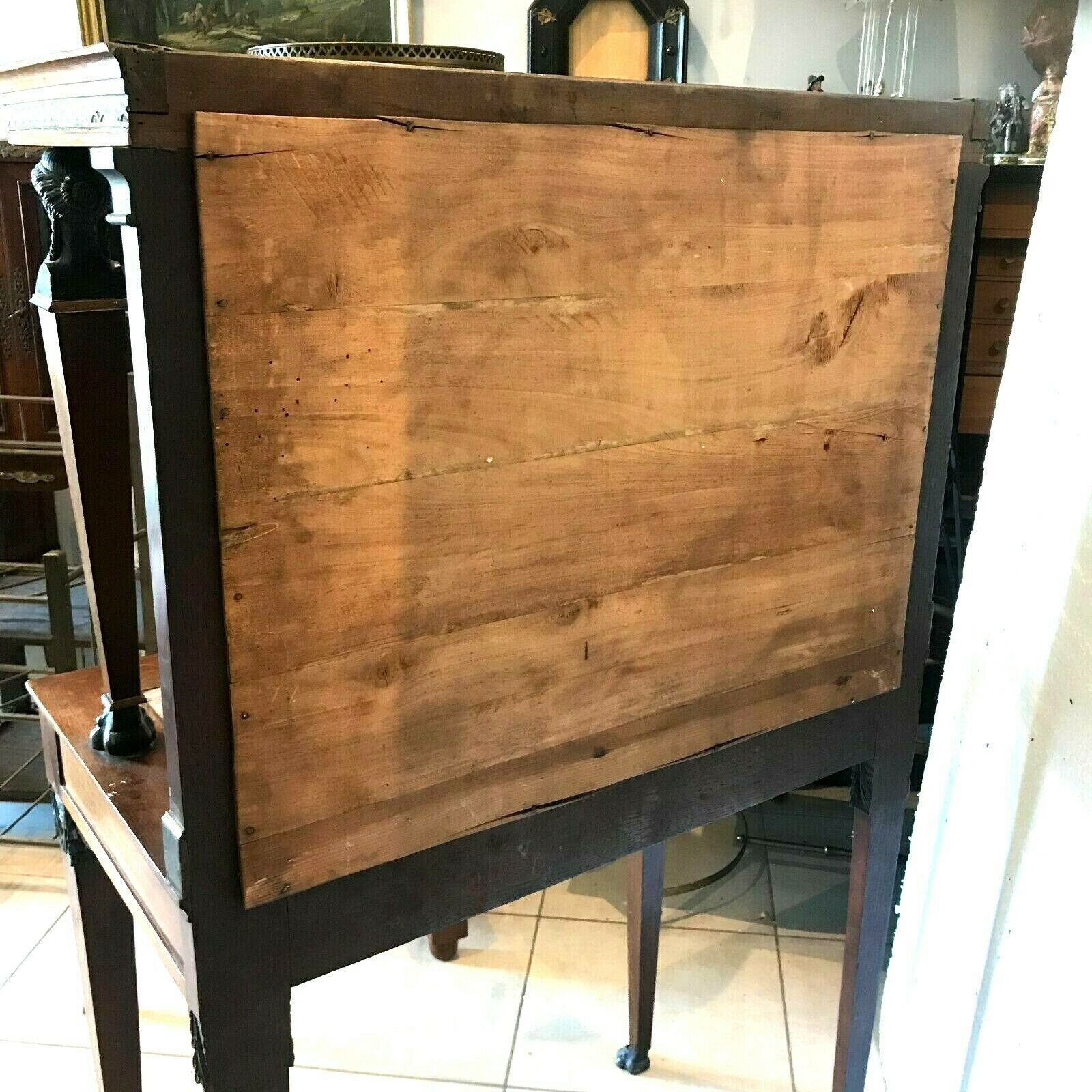 Console With Mirror Bottom From The Empire Period In Mahogany, 19th Century photo Furniture