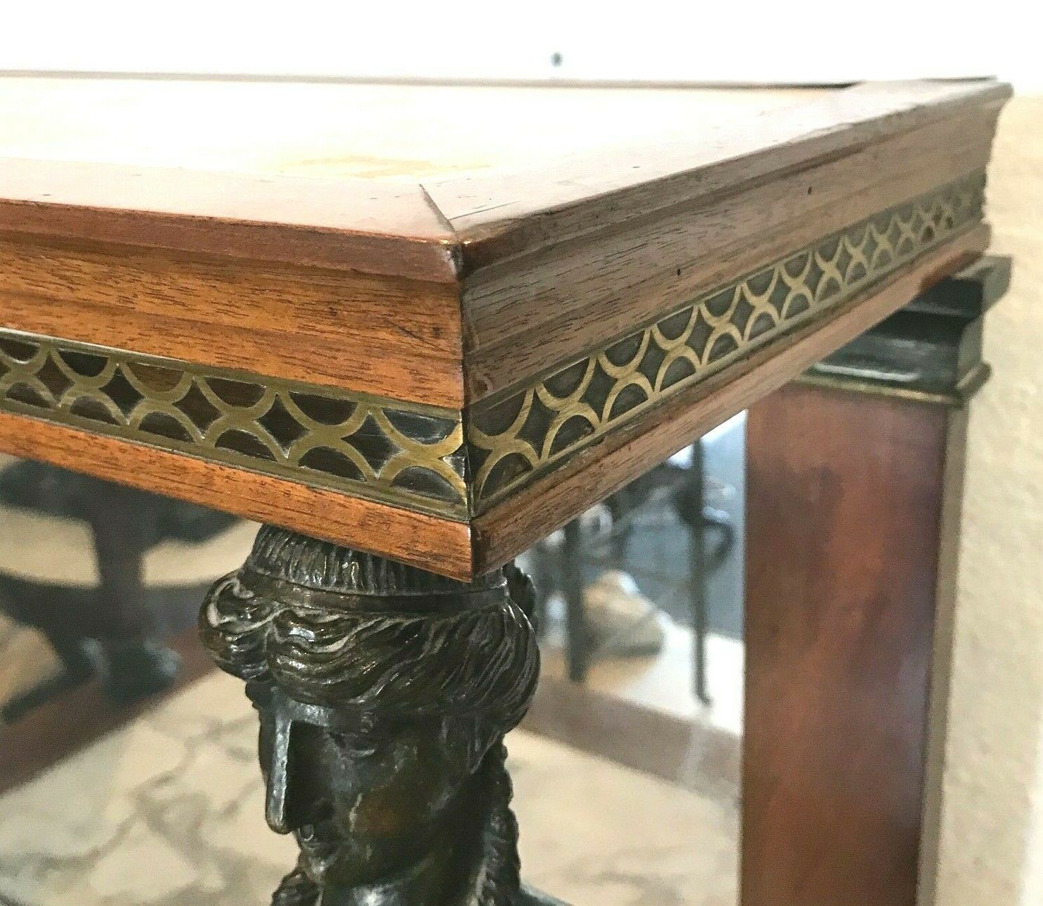Console With Mirror Bottom From The Empire Period In Mahogany, 19th Century photo buy