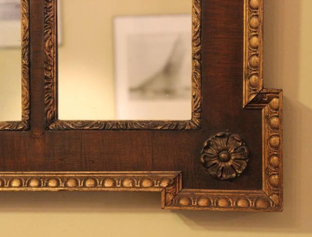 A 19thc. Walnut Gilded Wall Mirror photo furniture