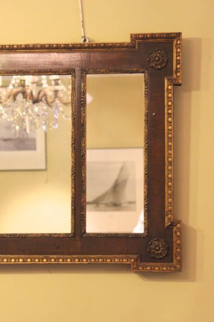 A 19thc. Walnut Gilded Wall Mirror photo Home Decor