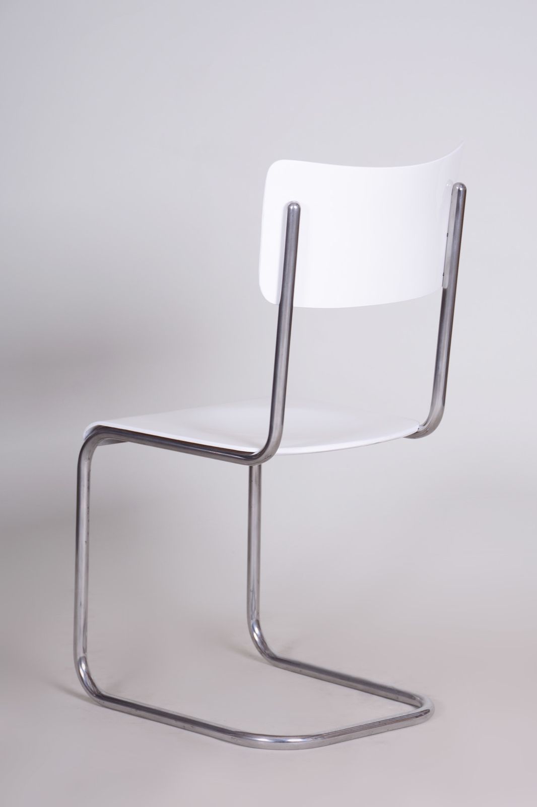White Vichr A Spol Bauhaus Chair Made In 1930s Czechia photo Furniture