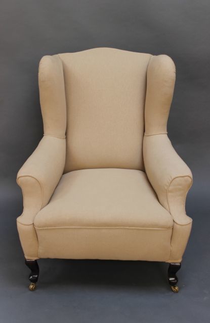 19thc Mahogany Wing Armchair, 1800s photo Furniture