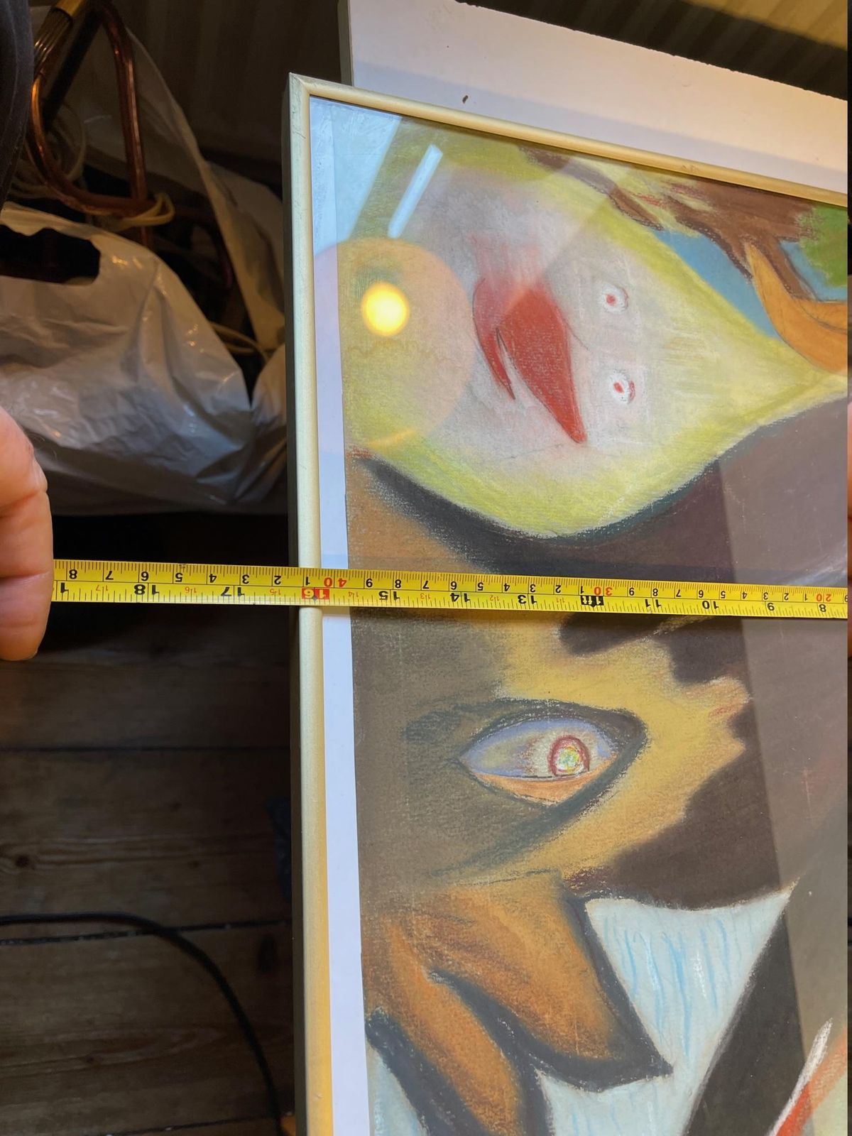 Cobra Style Vintage Danish Painting, Signed Peter Mærsk, 1965 photo Art