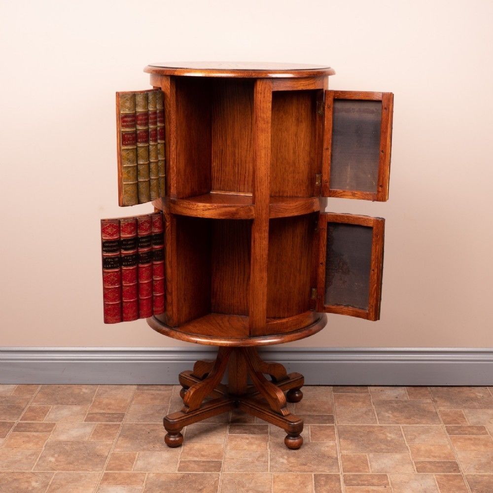 Furniture Circular Oak Revolving Bookcase photo