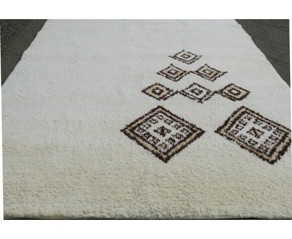 Beni Ourain Mid Century Moroccan Wool Hand Knotted Rug 295x197cm photo furniture