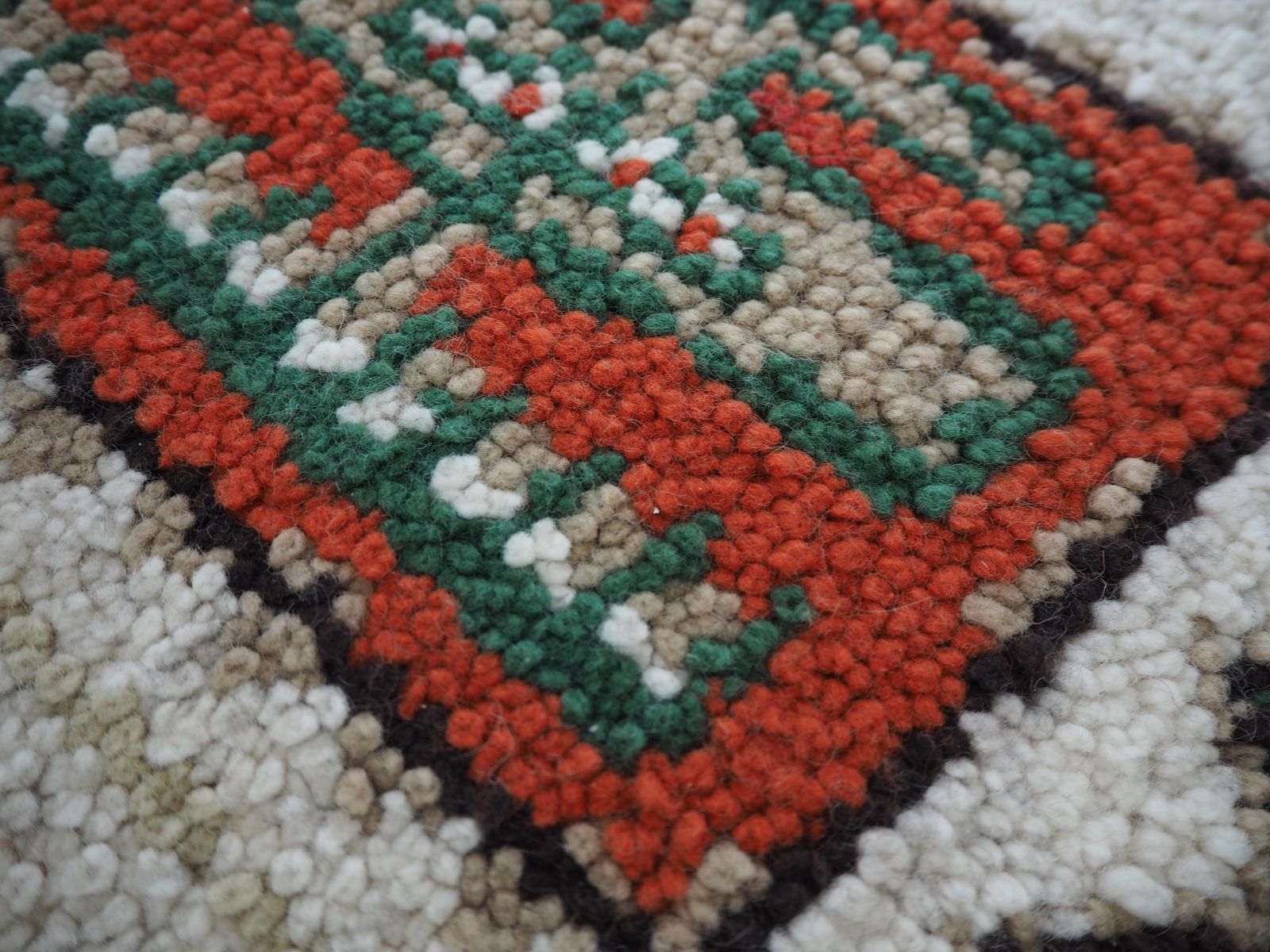 photo vinterior Midcentury Wool Kelim Brussels Style Rug, Carpet, 1960s