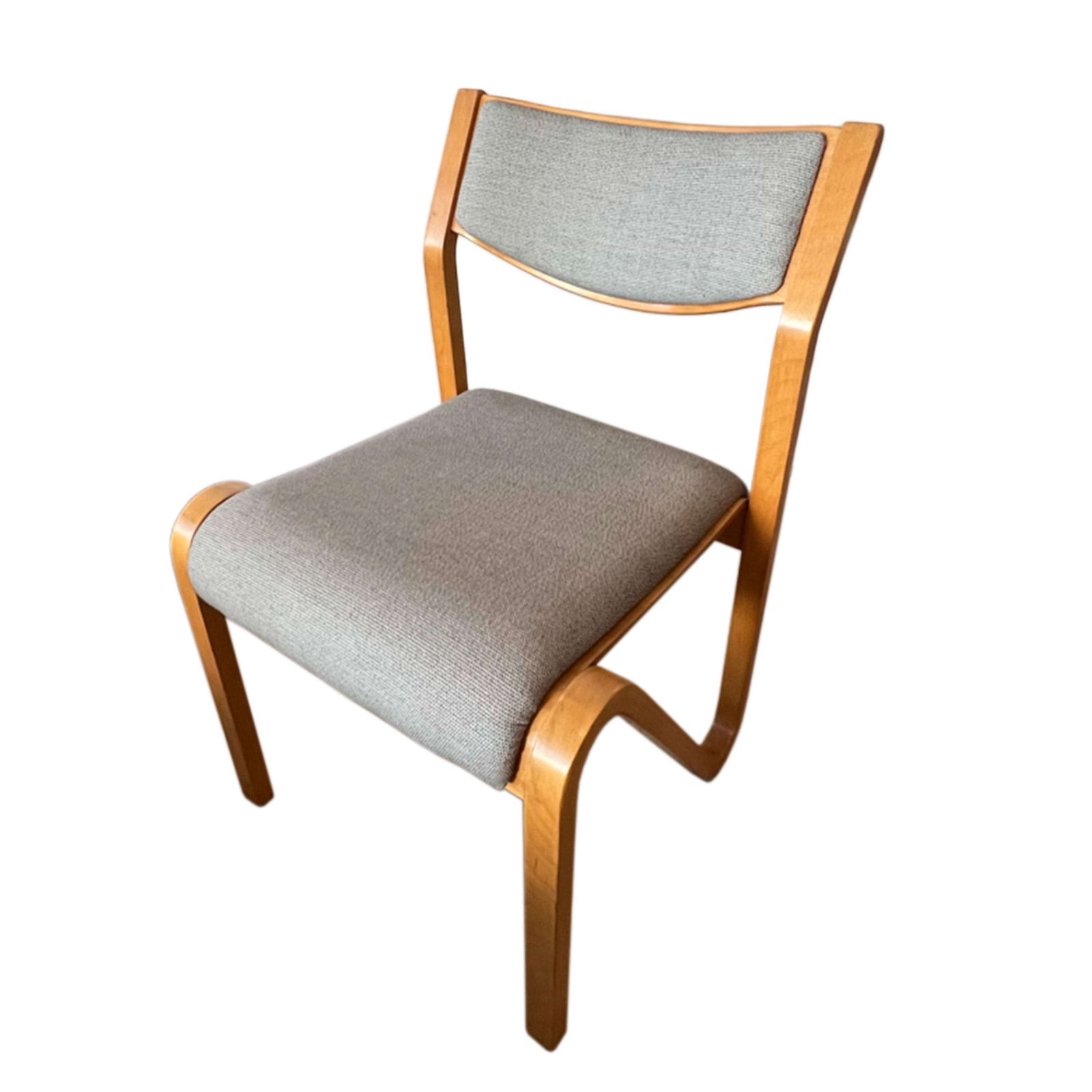 Set Of 4 French 1960s Stacking Chairs In The Manner Of Alvar Alto photo furniture