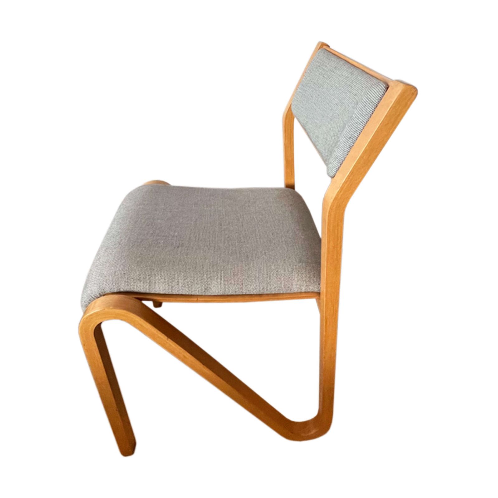 Set Of 4 French 1960s Stacking Chairs In The Manner Of Alvar Alto photo for sale