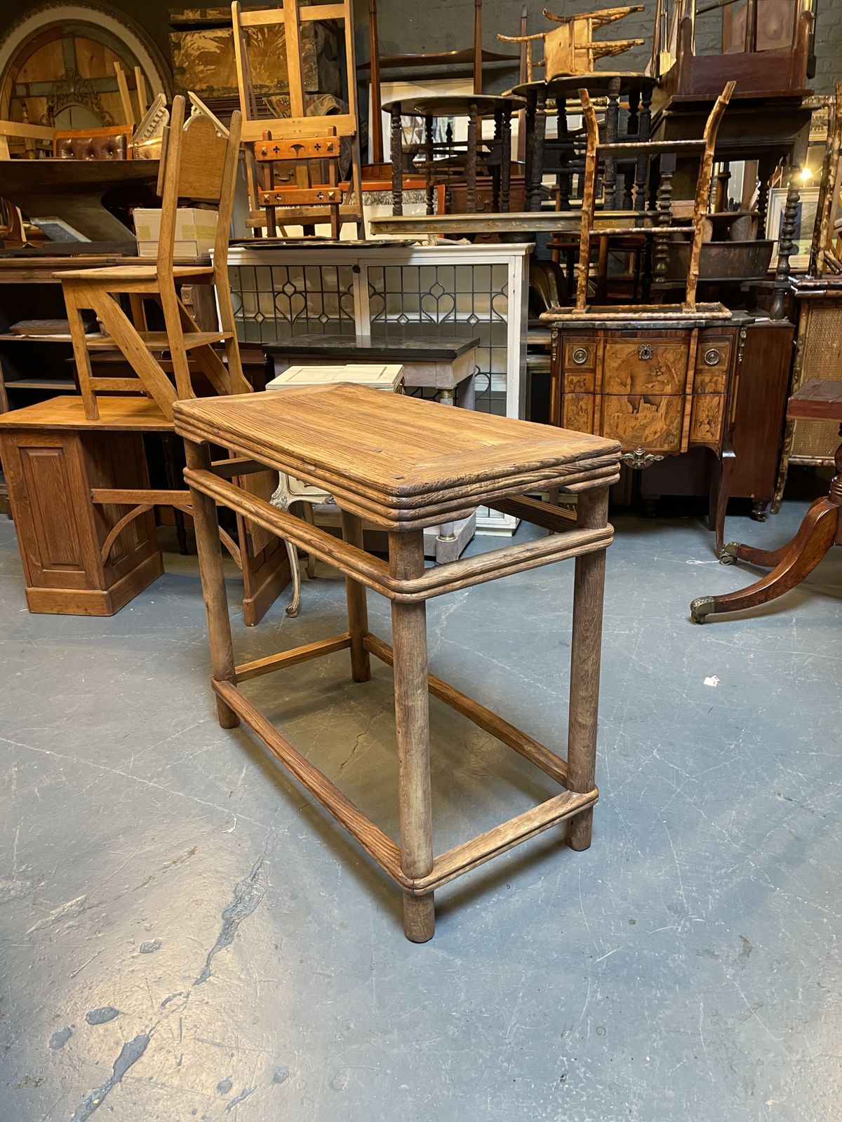 C19th Chinese Elm Side Table photo 590.0