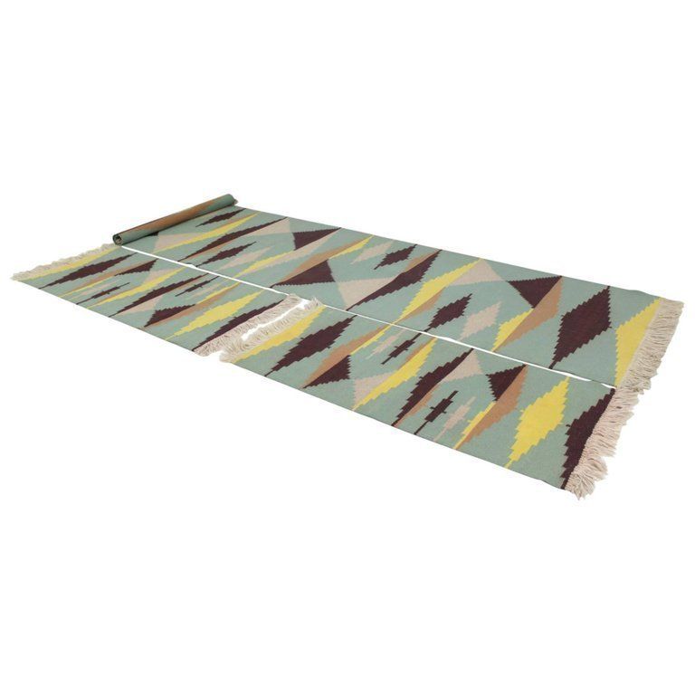 Set Of Three Geometric Modernist Carpets In Style Of A. Kybal