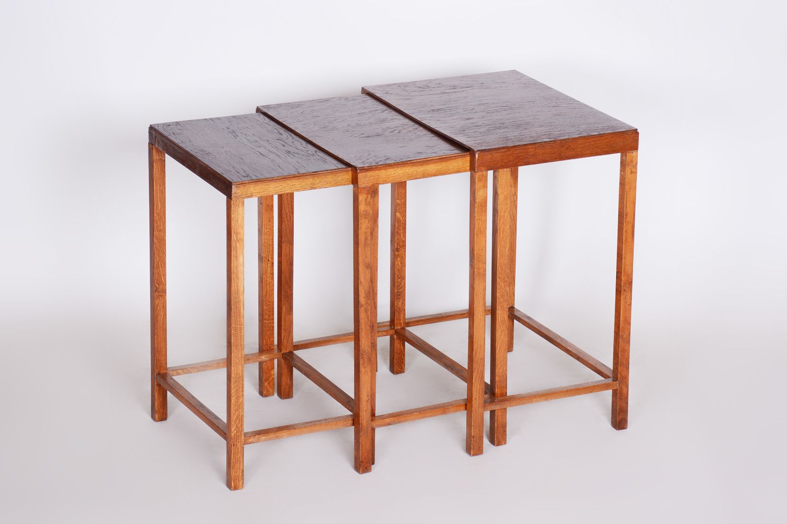 Brown Jan Vanek Nest Tables Made In 1930s Czechia. Art Deco photo 1036.0