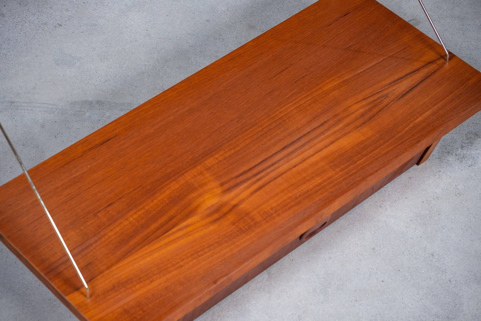 Wall Mounted Shelving In Teak, Danish Design, 1960s photo vinterior