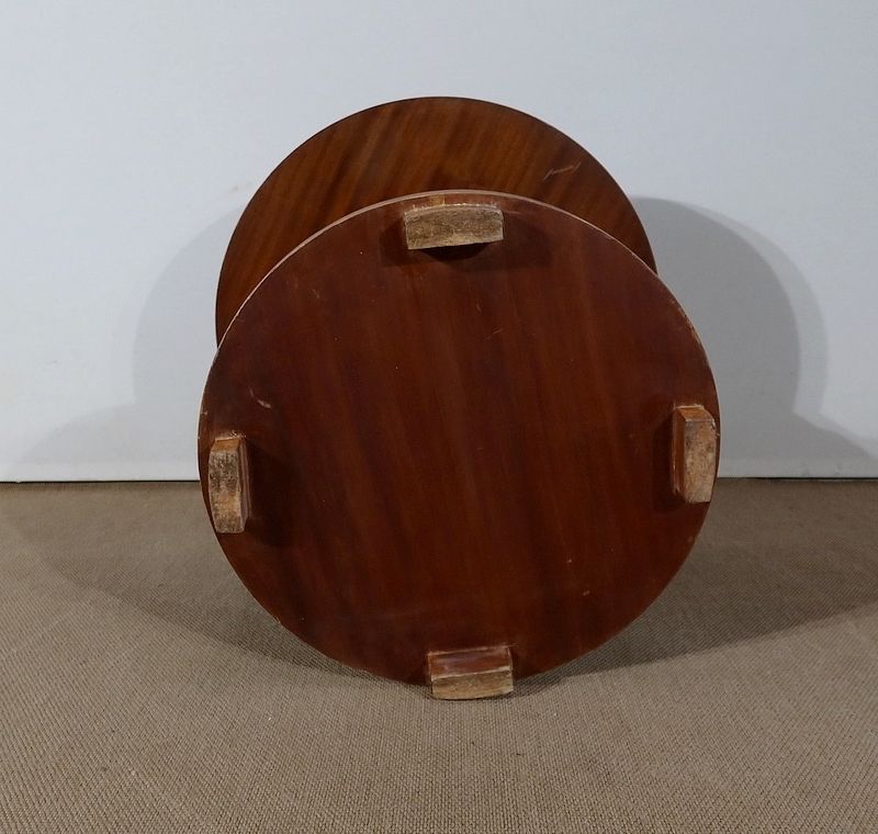 photo vintage Pedestal Table In Thuya Burl, Art Deco, Early 20th Century