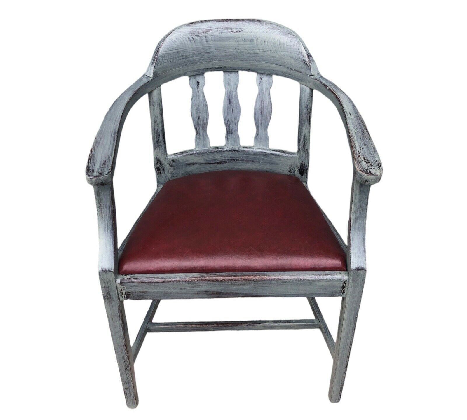 Handsome Vintage Heavy Oak Desk Chair photo vinterior