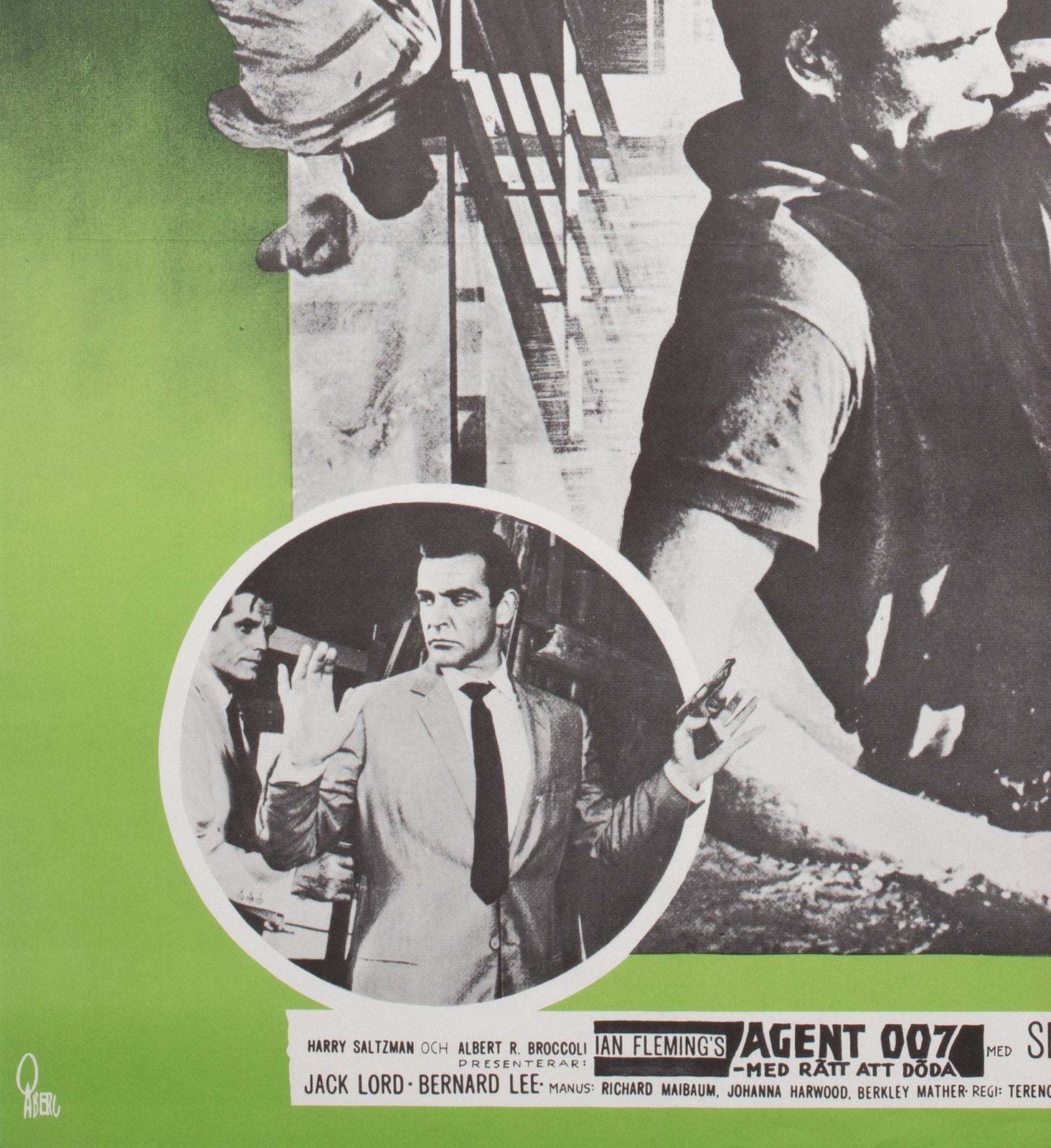 DR No R1972 Swedish Film Poster, Aberg photo buy