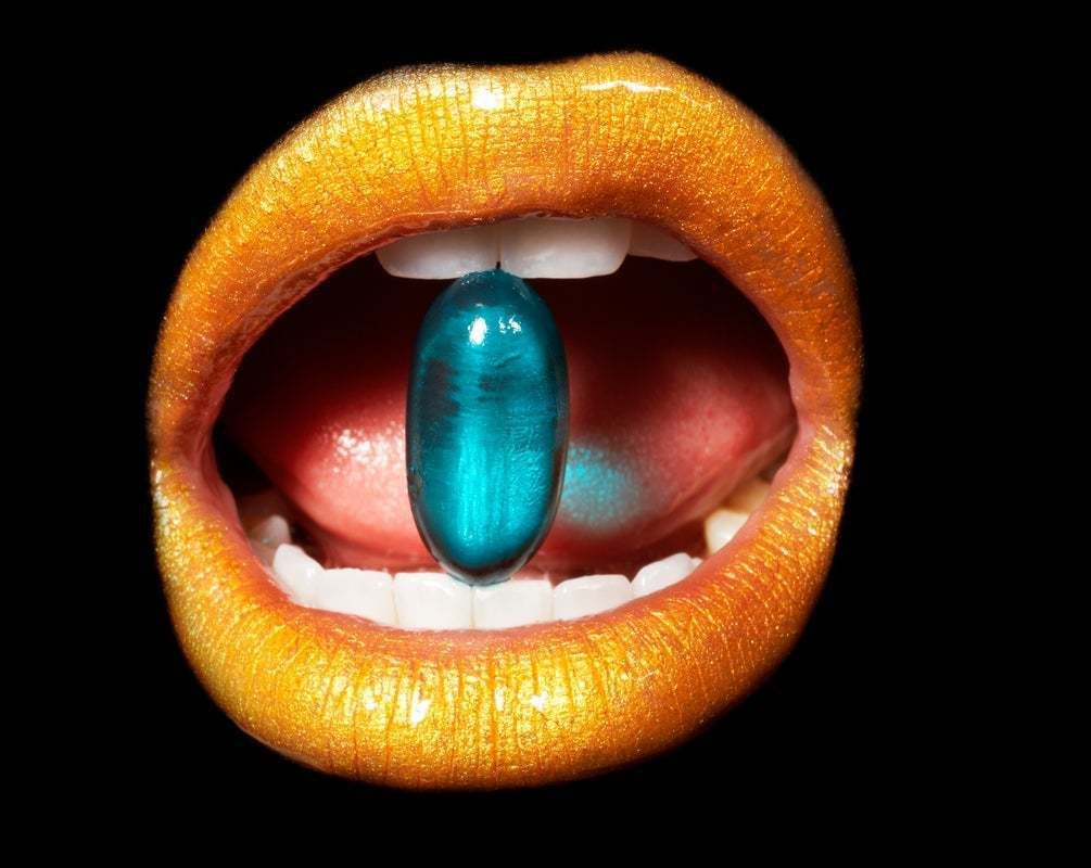 "Medication In Mouth, Close Up, Studio Shot" By Andy Ryan