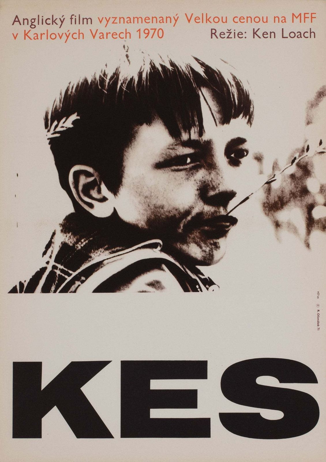 Kes 1971 Czech A3 Film Poster, Ocenasek