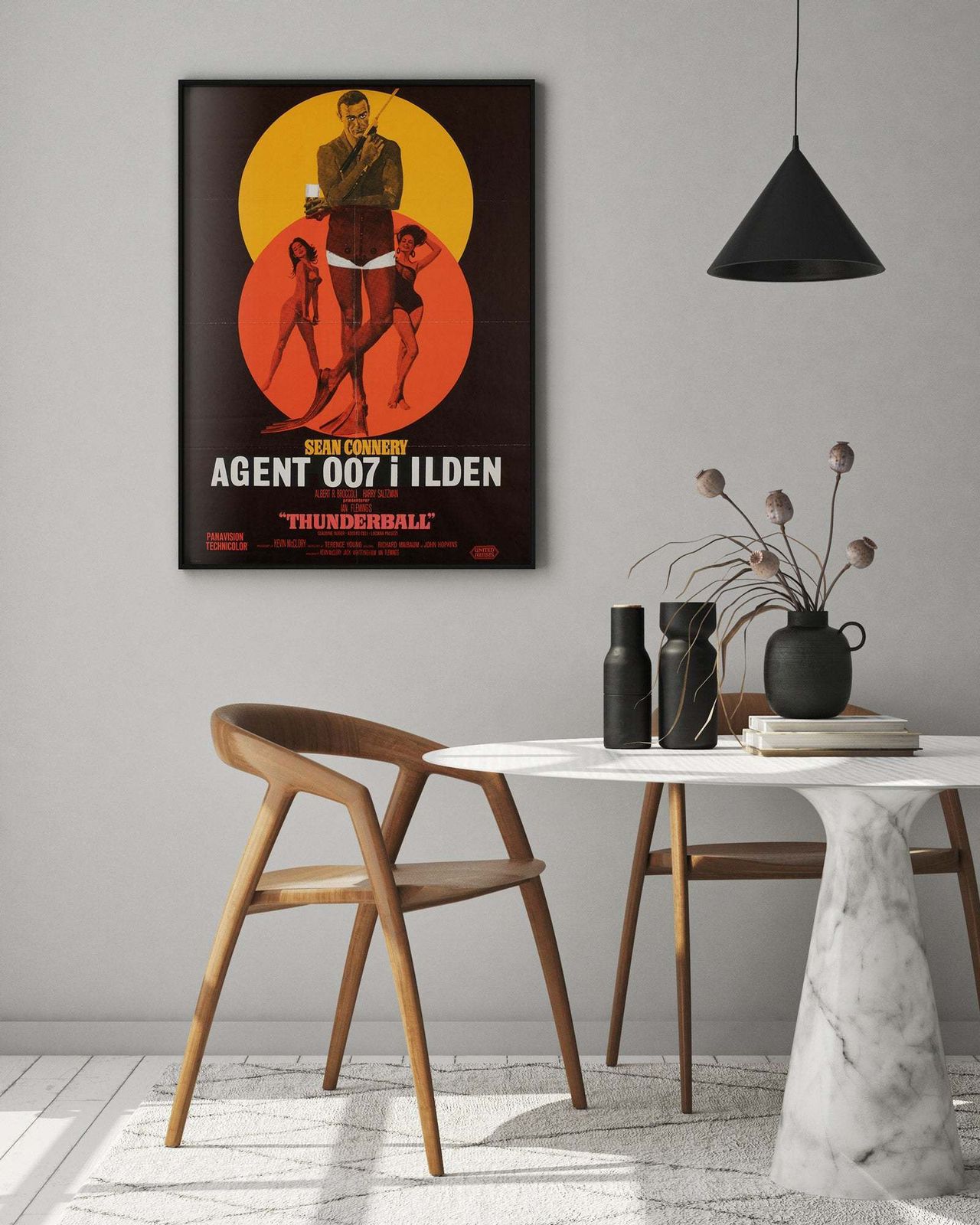 Thunderball 1965 Danish A1 Film Poster, Mcginnis photo furniture