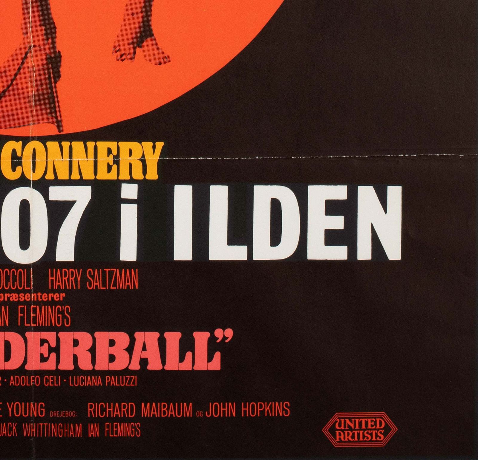 Thunderball 1965 Danish A1 Film Poster, Mcginnis photo vintage