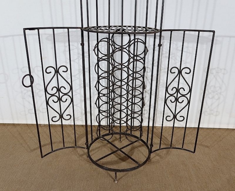Furniture Wrought Iron Wine Bar Kiosk, 20th Century photo