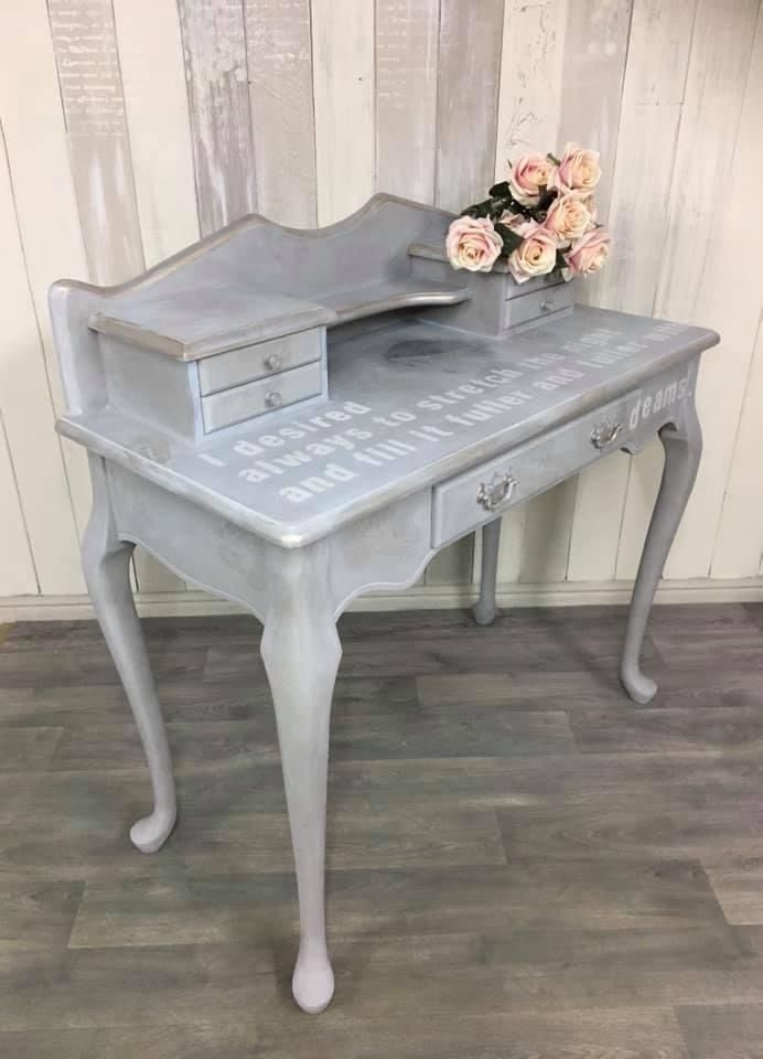 Hand Painted Bonheur Du Jour With Virginia Woolf Theme photo 475.0