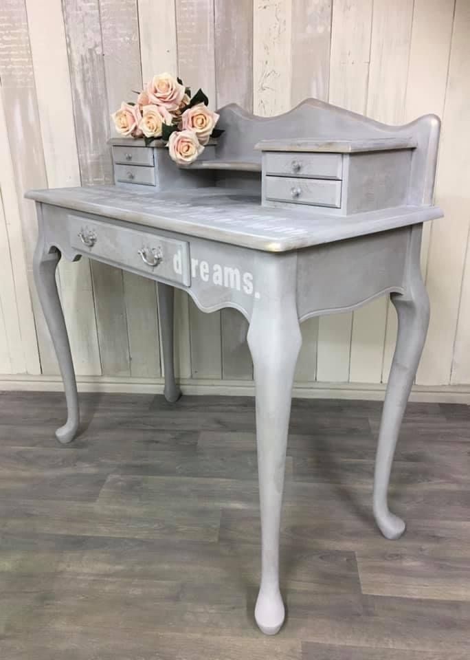 Hand Painted Bonheur Du Jour With Virginia Woolf Theme photo buy